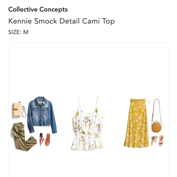 Collective Concepts Jennie Smocked Detail Cami Top - Picture 2 of 4